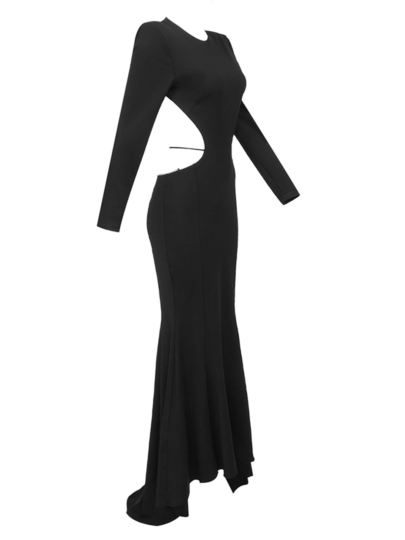 Black Open Back Maxi Dress -  - DYAVOR®