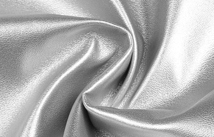 Silver Leather Maxi Dress - - DYAVOR®