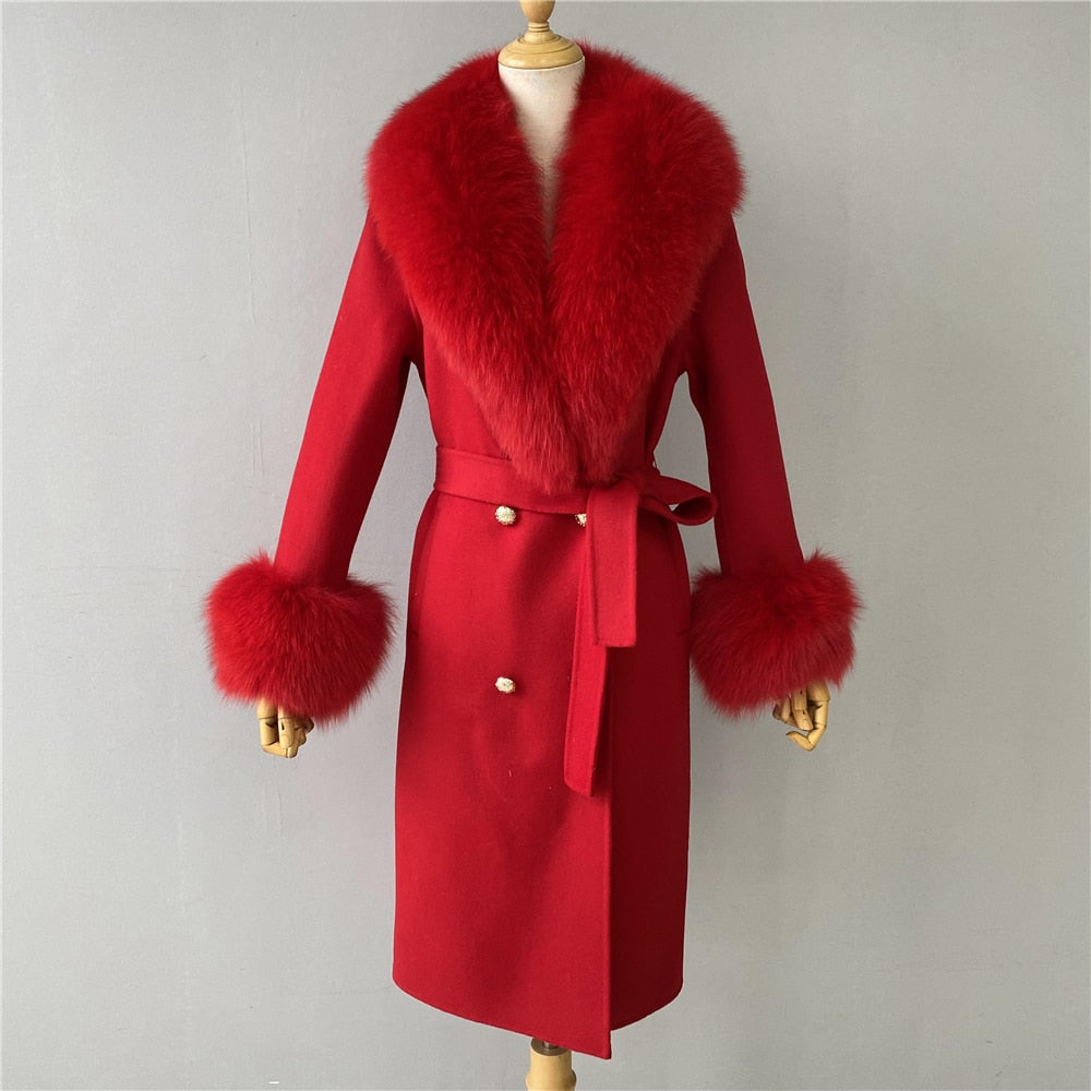Cashmere Fur Wool Coats - coats - DYAVOR®