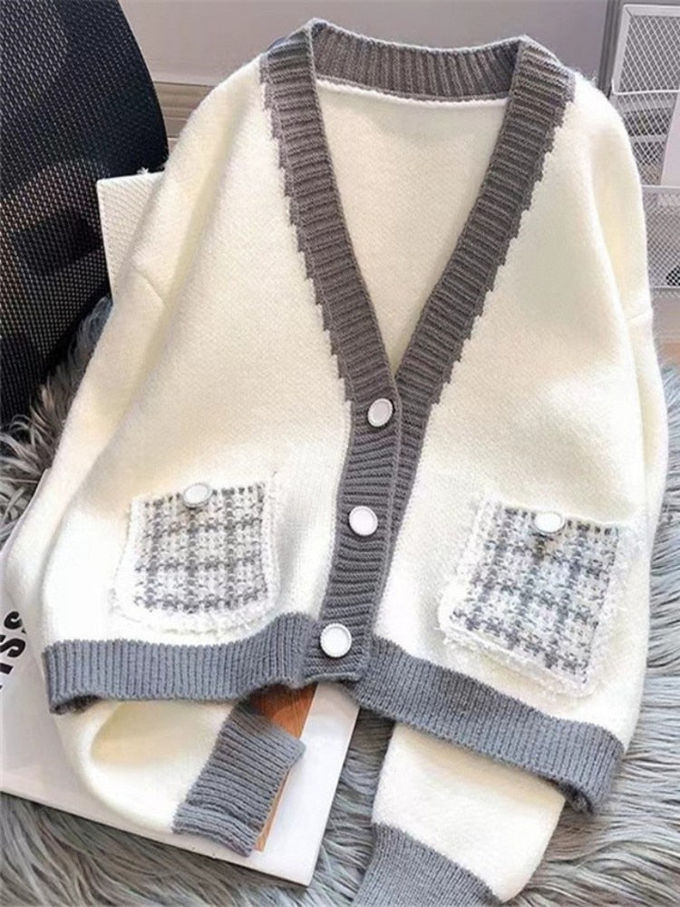 Knitted Cardigans for Woman Spring Autumn New Small Fragrance Tops Premium Sense Ladies Sweater Fashion Casual Coat Knitwears - - DYAVOR®