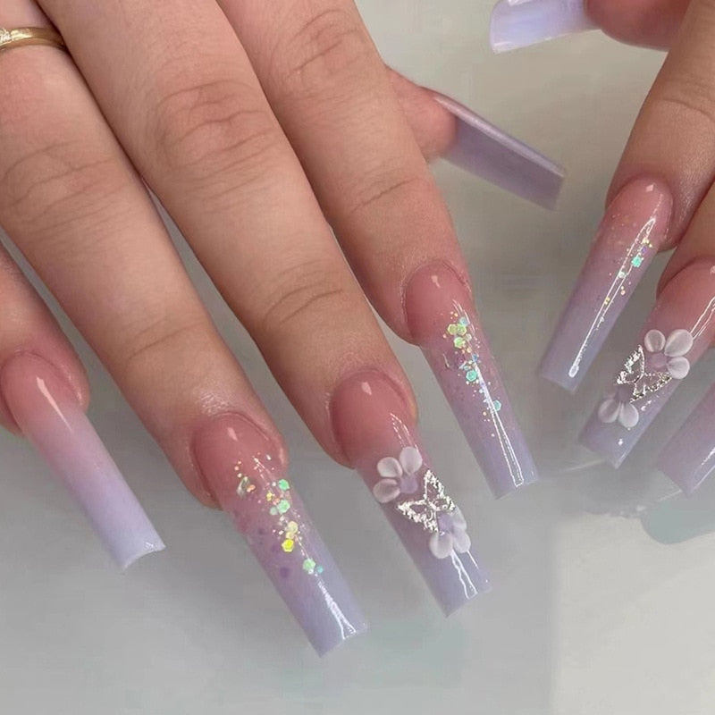 Baddie Long Press On Nails