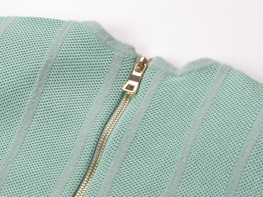 Mint V-neck Mini  Dress - dress - DYAVOR®