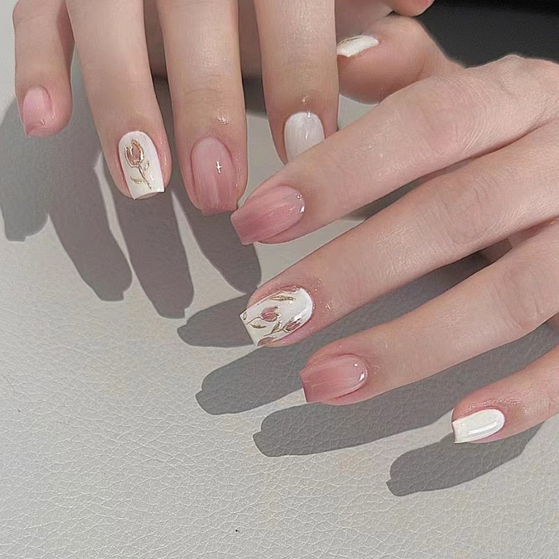 Clear Sparkly Press On Nails