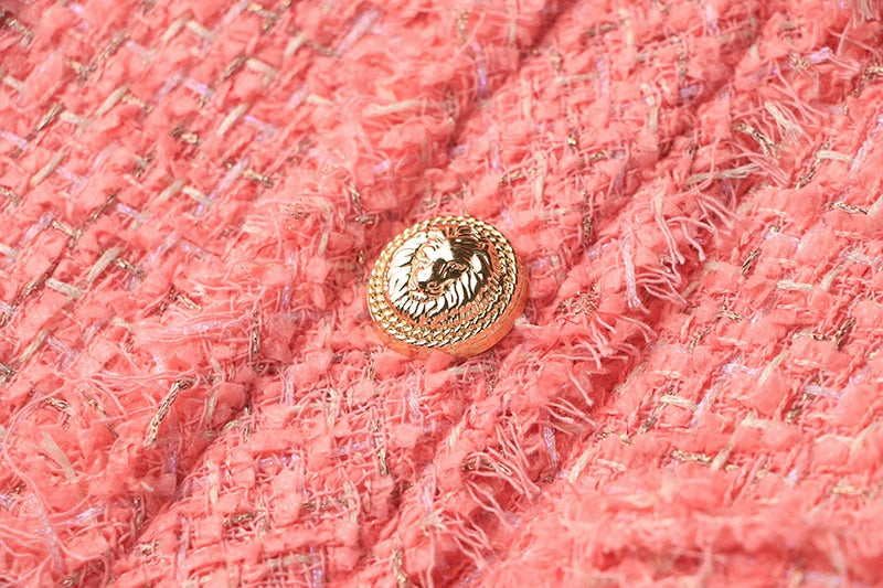 Tweed Double - breasted Short Dress -  - DYAVOR®