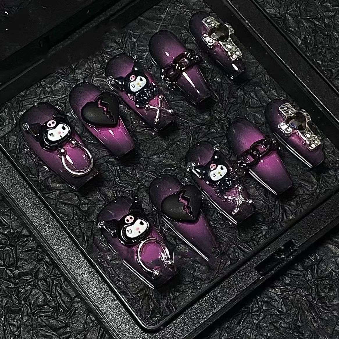 Gothic Kuromi Press On Nails - - DYAVOR®