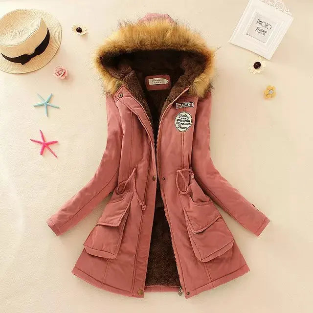 Hilde | warm lined winter jacket with hood for women - - DYAVOR®
