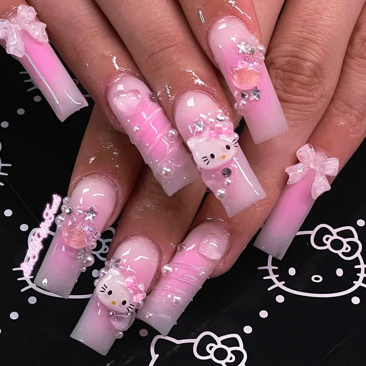 Hello Kitty 3D Press On Nails - - DYAVOR®