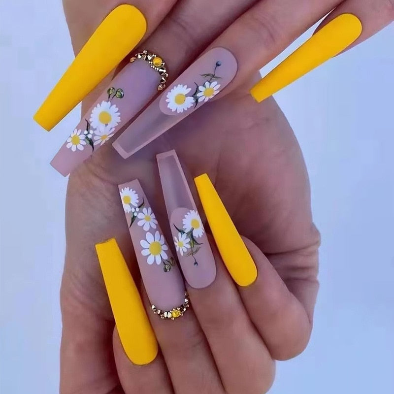 Pastel Long Press On Nails