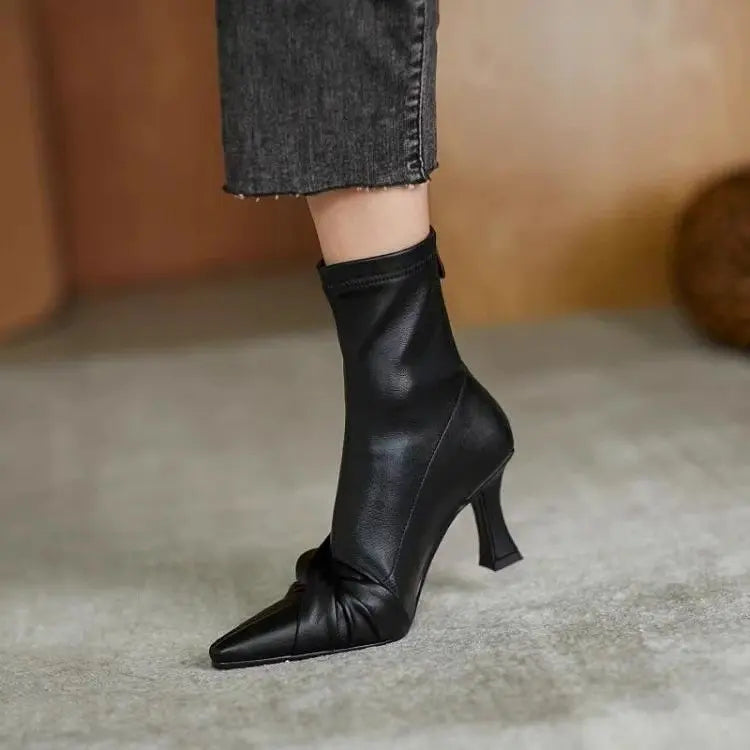Patent Leather Boots Bow Women Winter Ankle Dress Party Gladiator Shoes