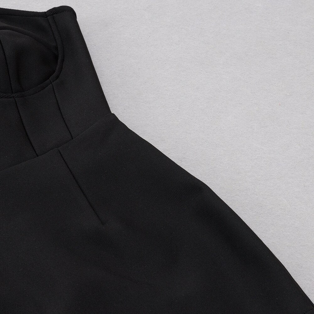 Black Asymmetric Dress - - DYAVOR®
