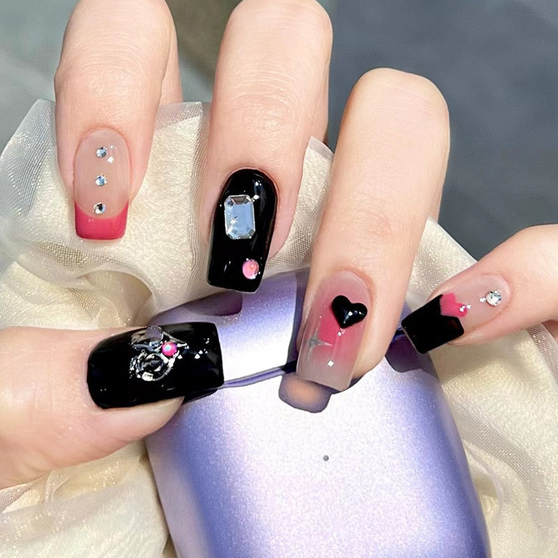 Clear Sparkly Press On Nails