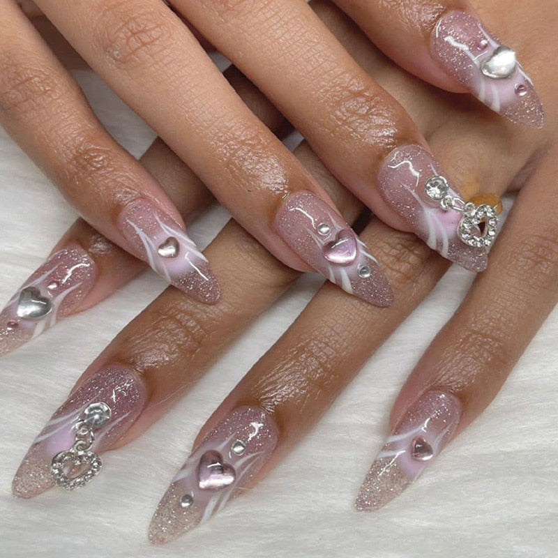 Pearly Press On Nails - - DYAVOR®