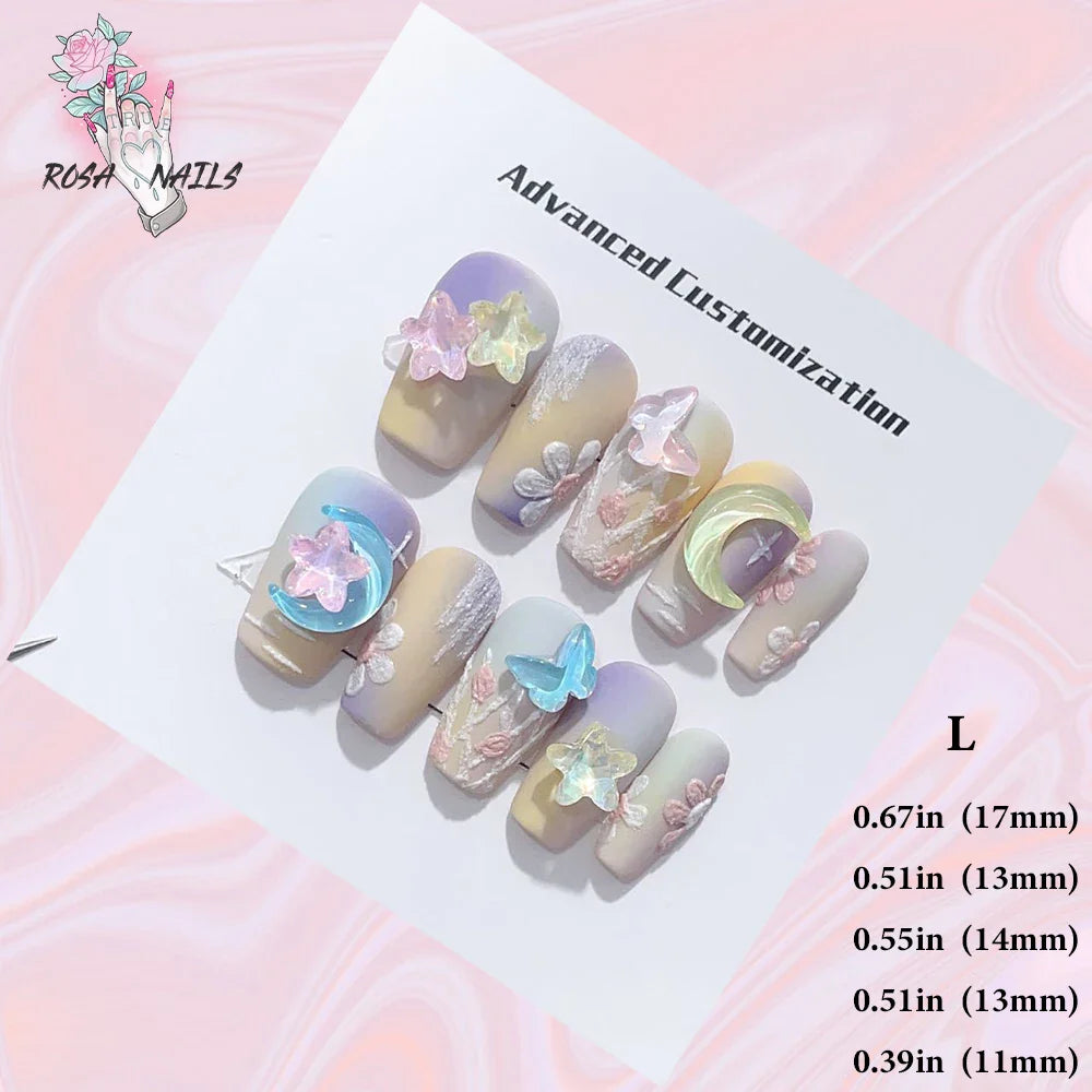 Cute Strawberry Pink Short Handmade Press on Nails Wholesale Kawaii Bows Pressons Bulk Full Cover Square Acrylic False Nail Tips