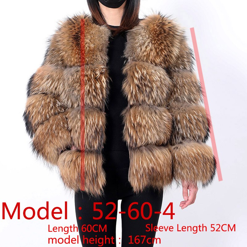 Maomaokong 2023 Natural Real Raccoon Fur Coats Women Luxury Fur Jackets Winter Warm Female Clothes Vests Real Fur Coat Tops - - DYAVOR®