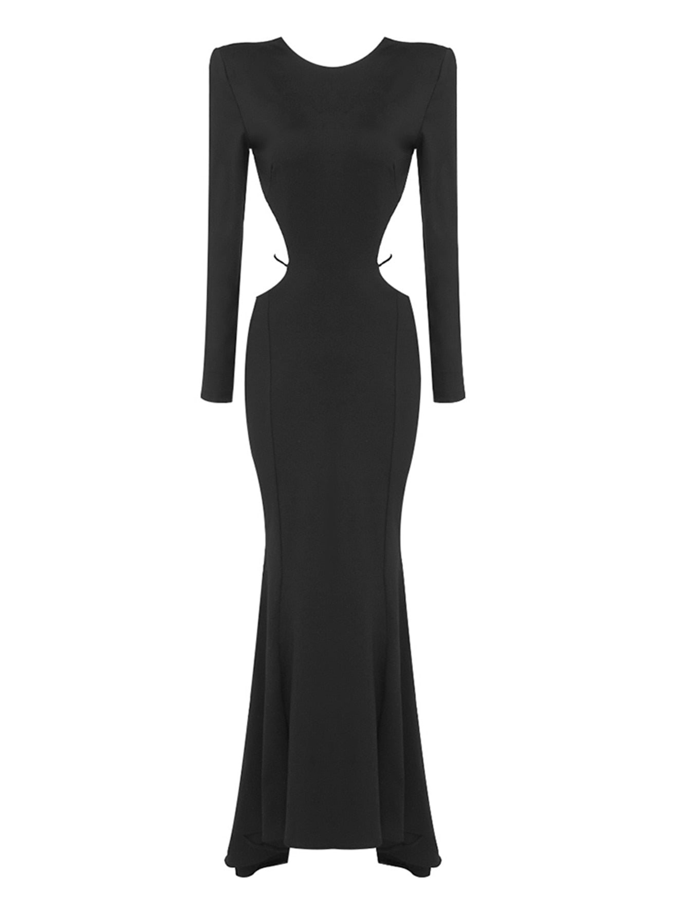 Black Open Back Maxi Dress - - DYAVOR®
