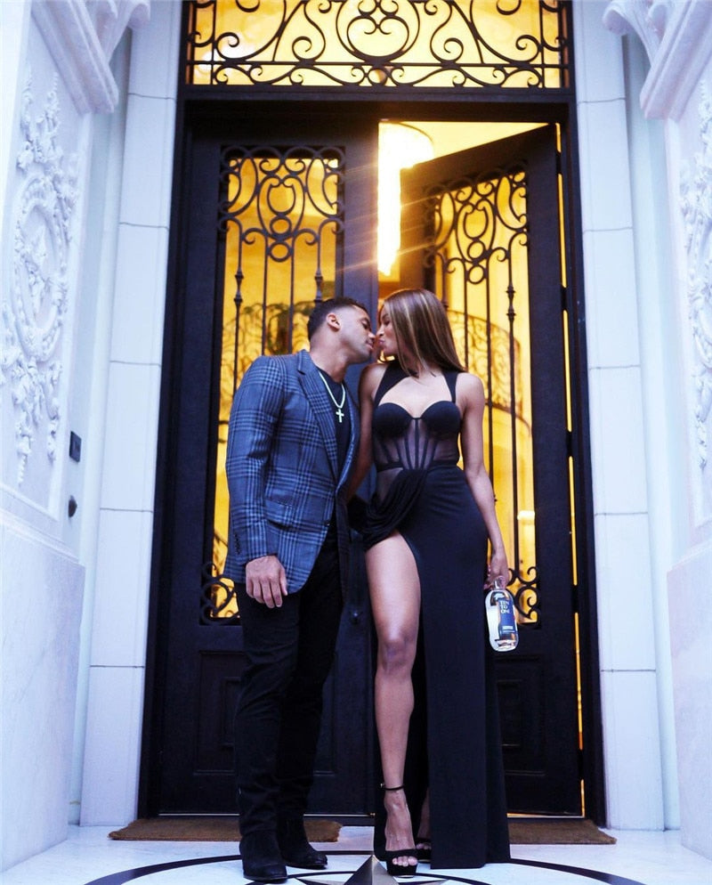 Corset Black Maxi Dress - - DYAVOR®