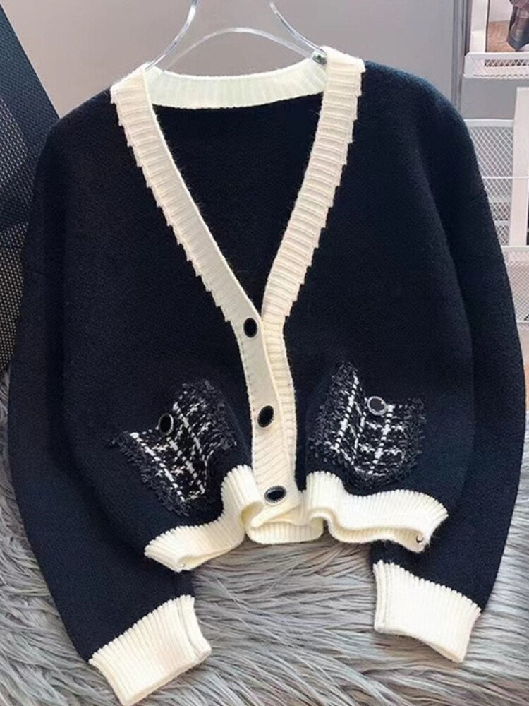 Knitted Cardigans for Woman Spring Autumn New Small Fragrance Tops Premium Sense Ladies Sweater Fashion Casual Coat Knitwears - - DYAVOR®