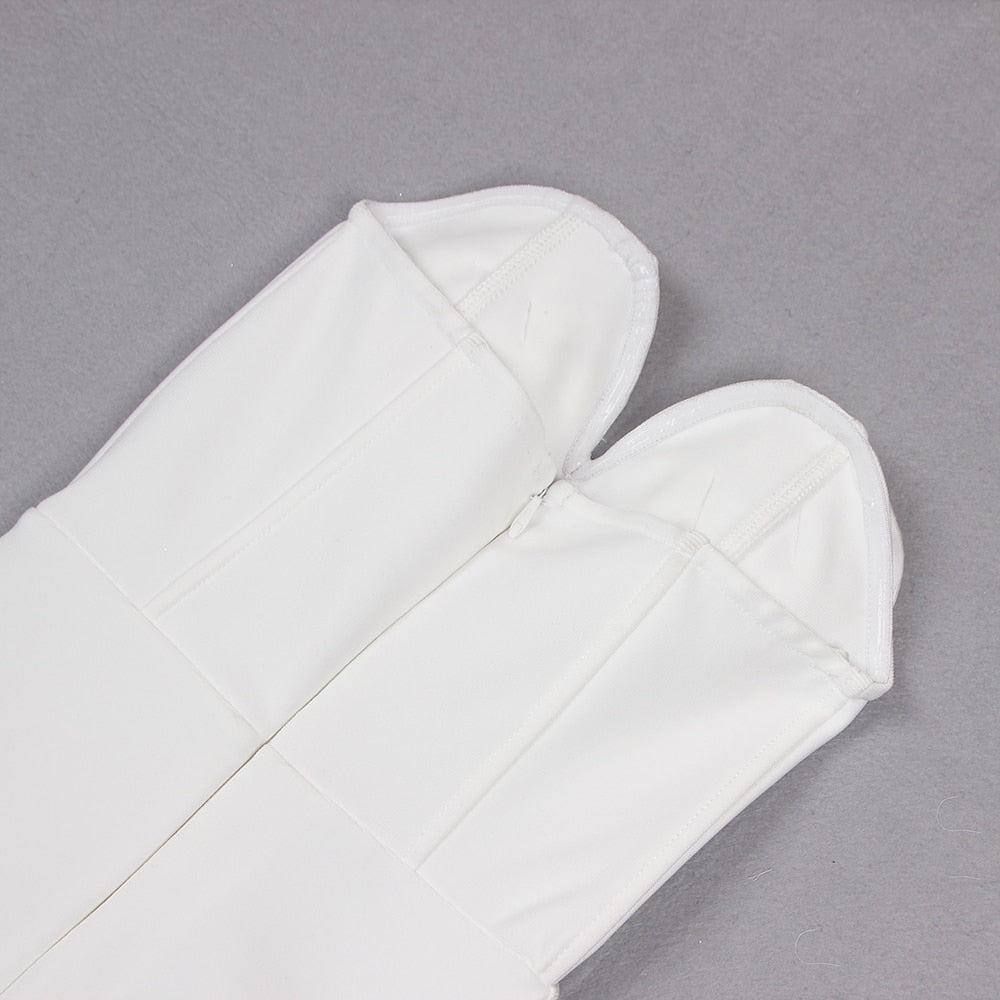 White Maxi Dress with Flowers - - DYAVOR®
