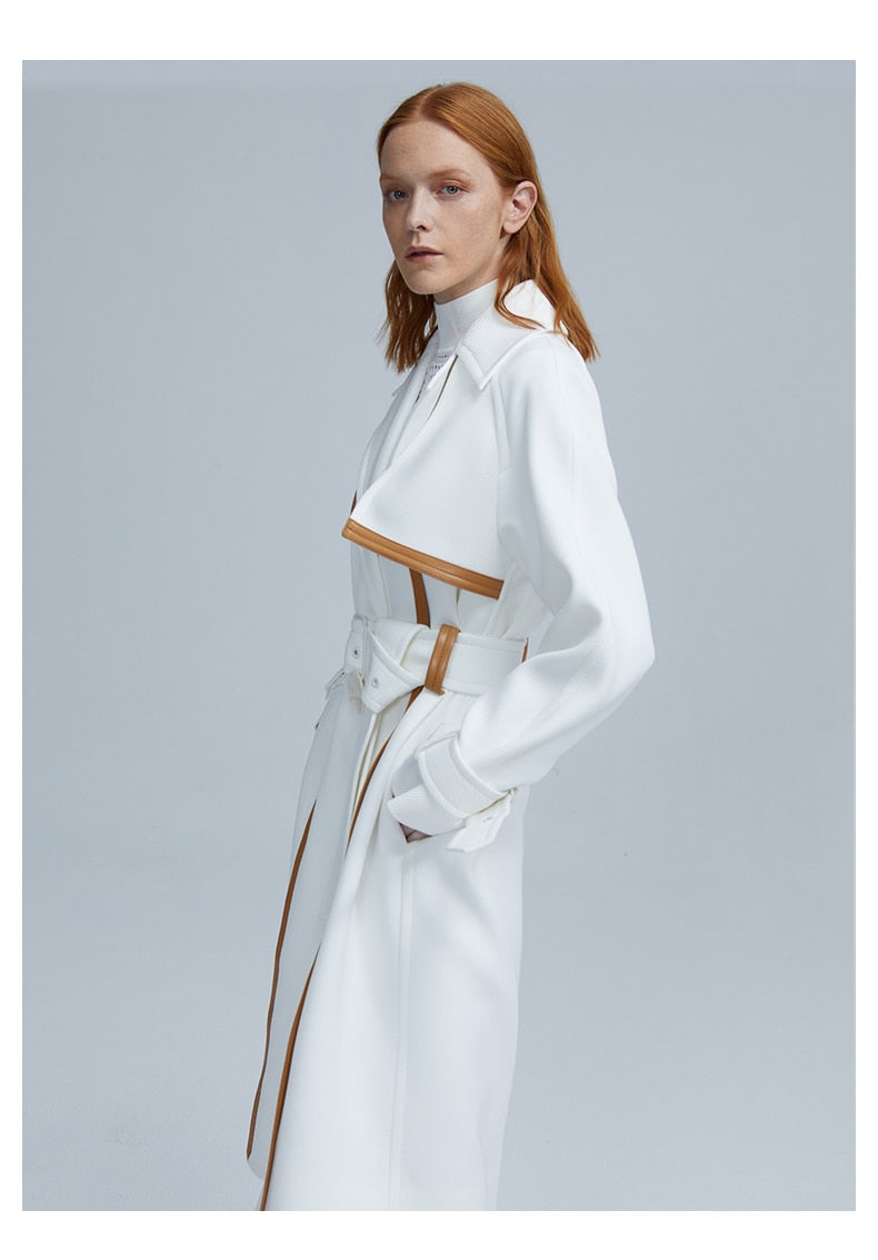 Autumn White Trench Coat - Trench Coat - DYAVOR®