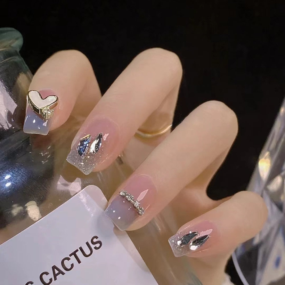Clear Sparkly Press On Nails