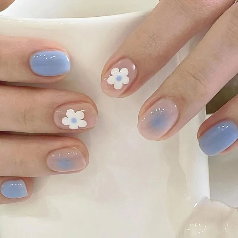 24pcs Colorful Almond Shaped Fake Nails Detachable Press On False Nails Tips French Full Cover False Nails French Manicure tools - - DYAVOR®