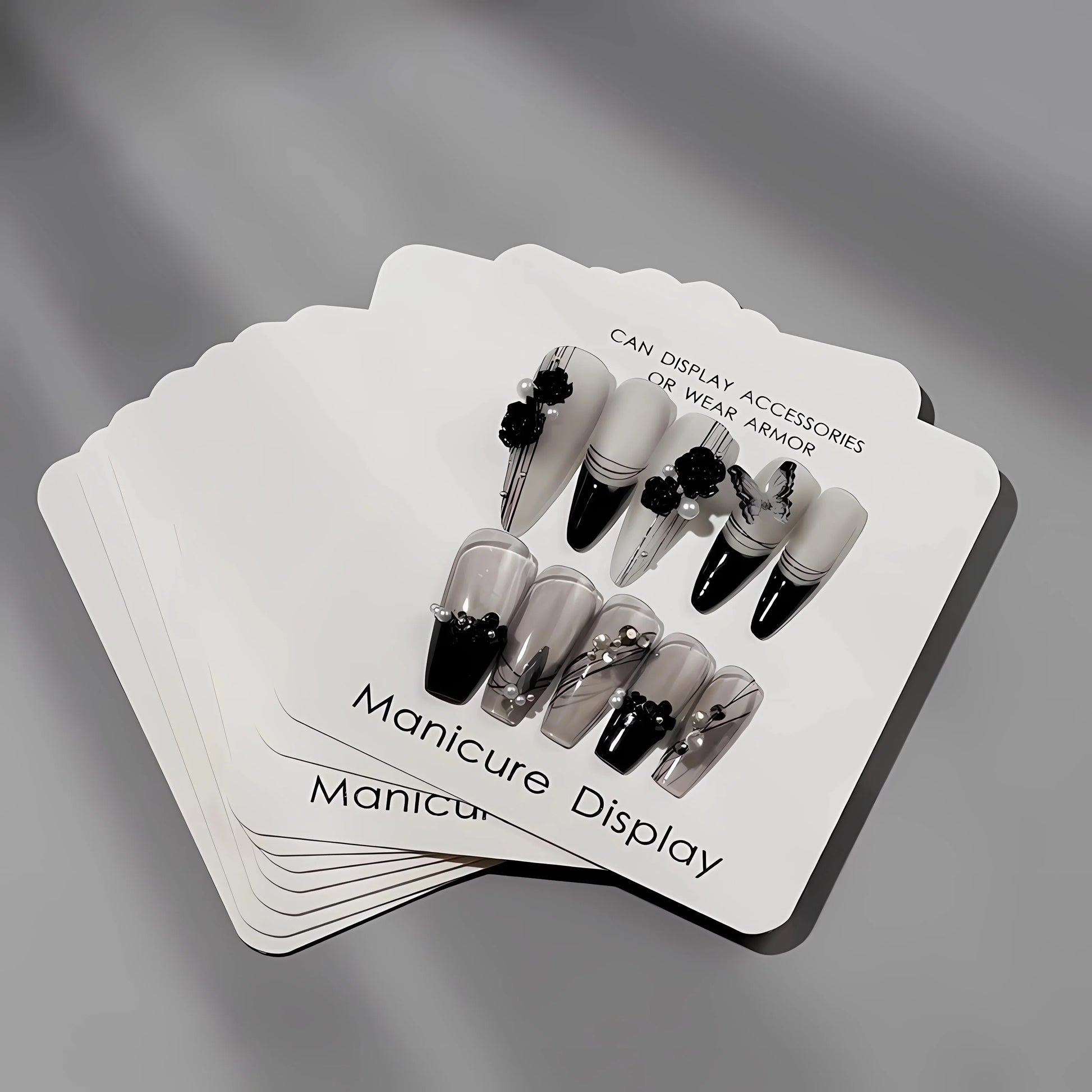 10 PCS Nail Art Display Paper Press on Nails Card Nail Display Background Card Design Dedicated for Salon Supplies -  - DYAVOR®