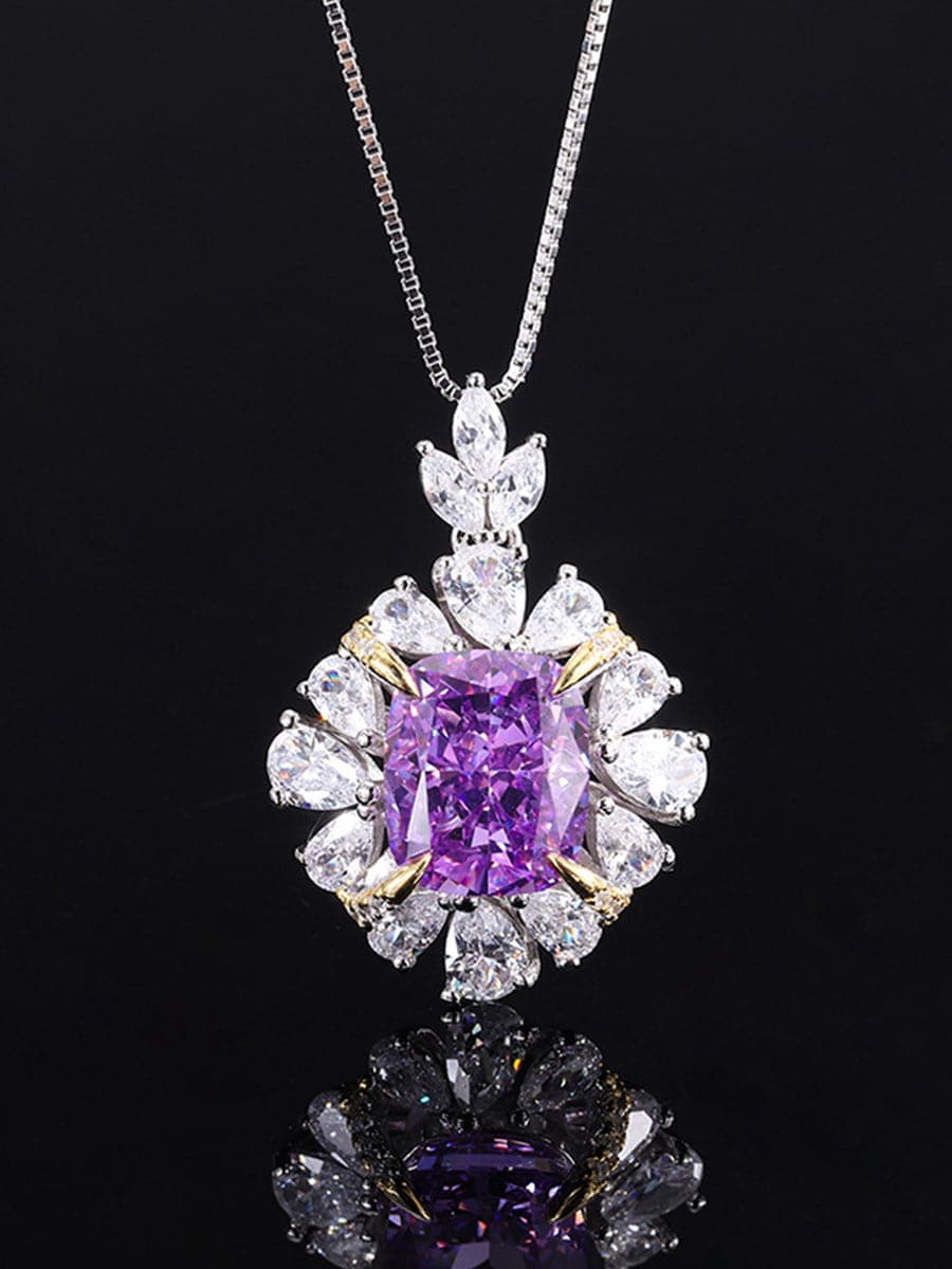 S925 Silver Luxury Amethyst Pendant MSN110810 - Necklaces - DYAVOR®