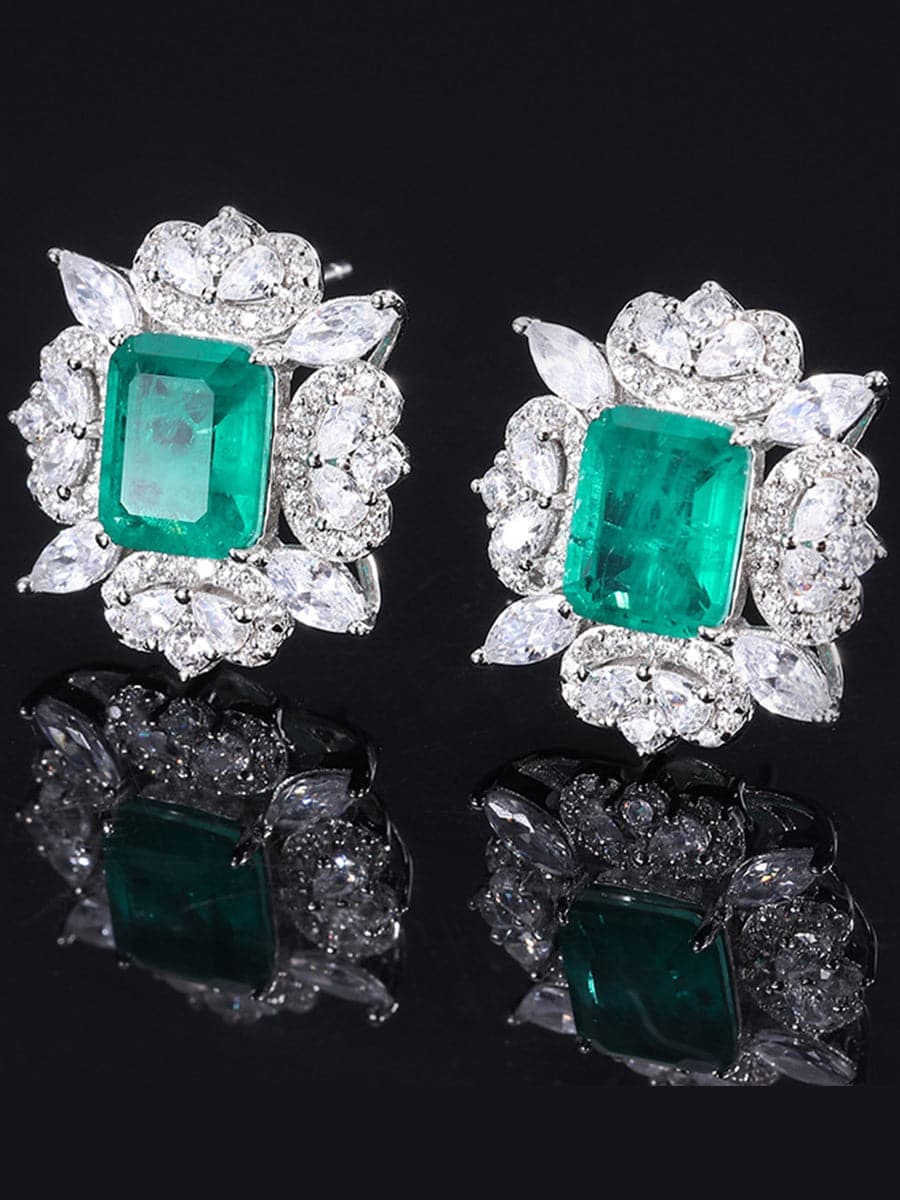 S925 Silver Ruby Stud Earrings MSN110811 - Apparel & Accessories - DYAVOR®