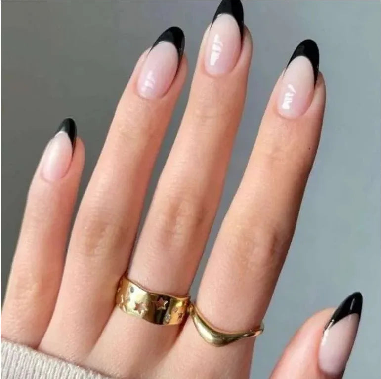 24Pcs Gradient Acrylic Fake Nails Art Long Ballet Wearing Nails Fake Press on Nail Tips Full Cover Removable French False Nails - - DYAVOR®