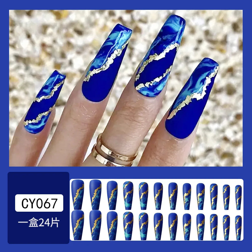 Handmade Soft Gel Diamond Fake Nails 24Pcs Clear Boxed Full Cover Crystal Nail Tips Easy to Press On Nails Soft Gel False Tips - - DYAVOR®