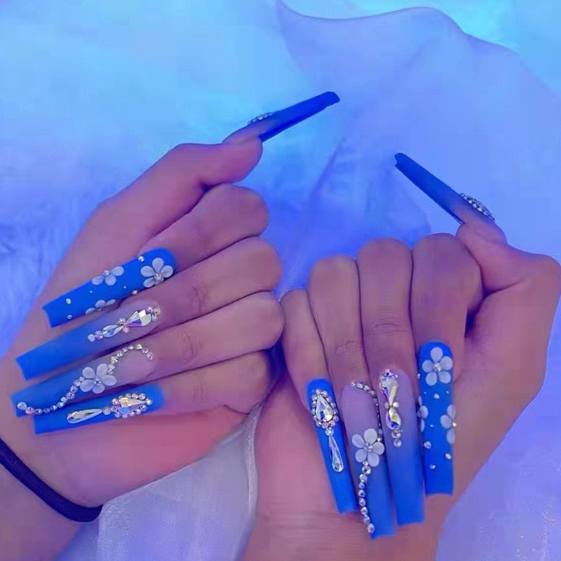 Pastel Long Press On Nails