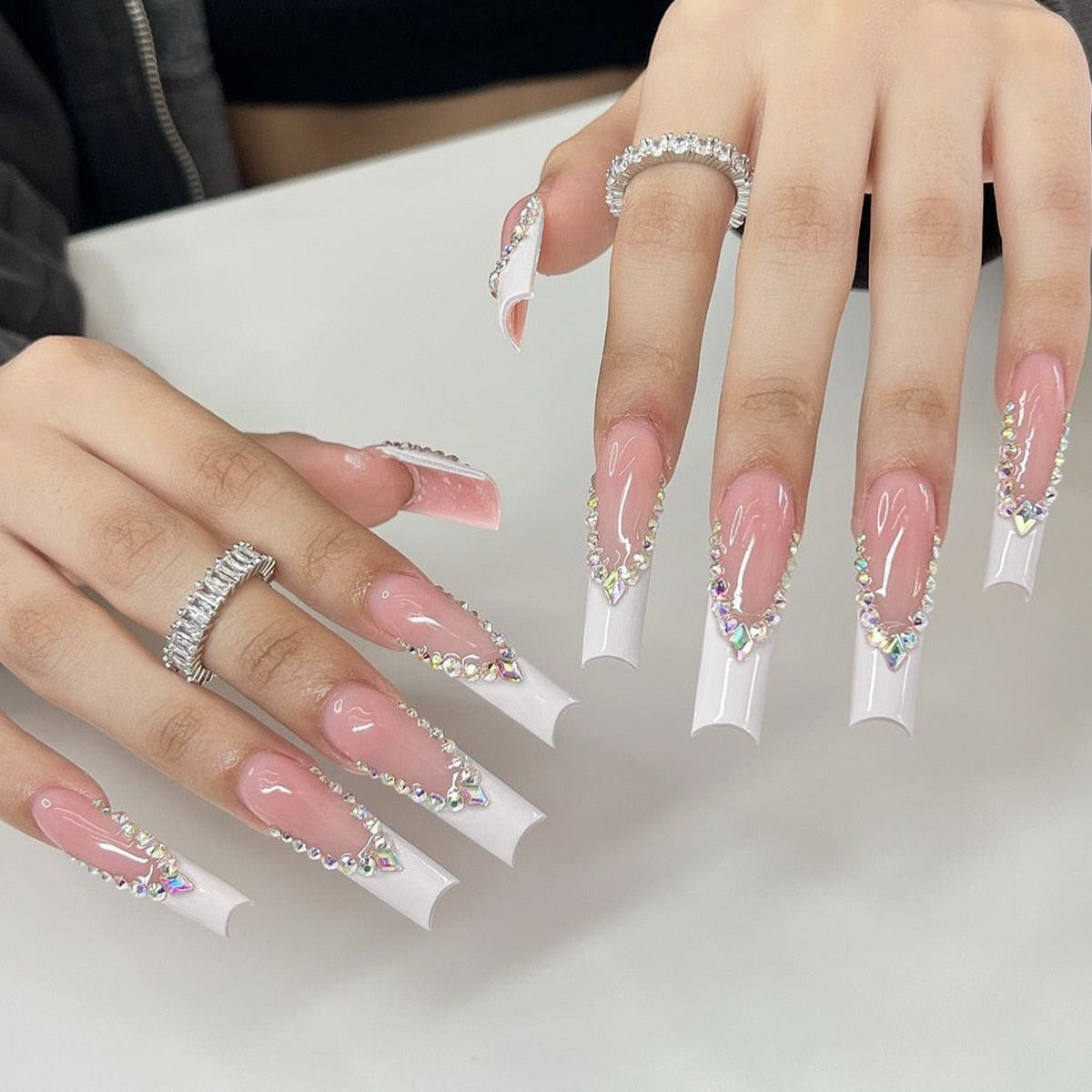Pastel Long Press On Nails