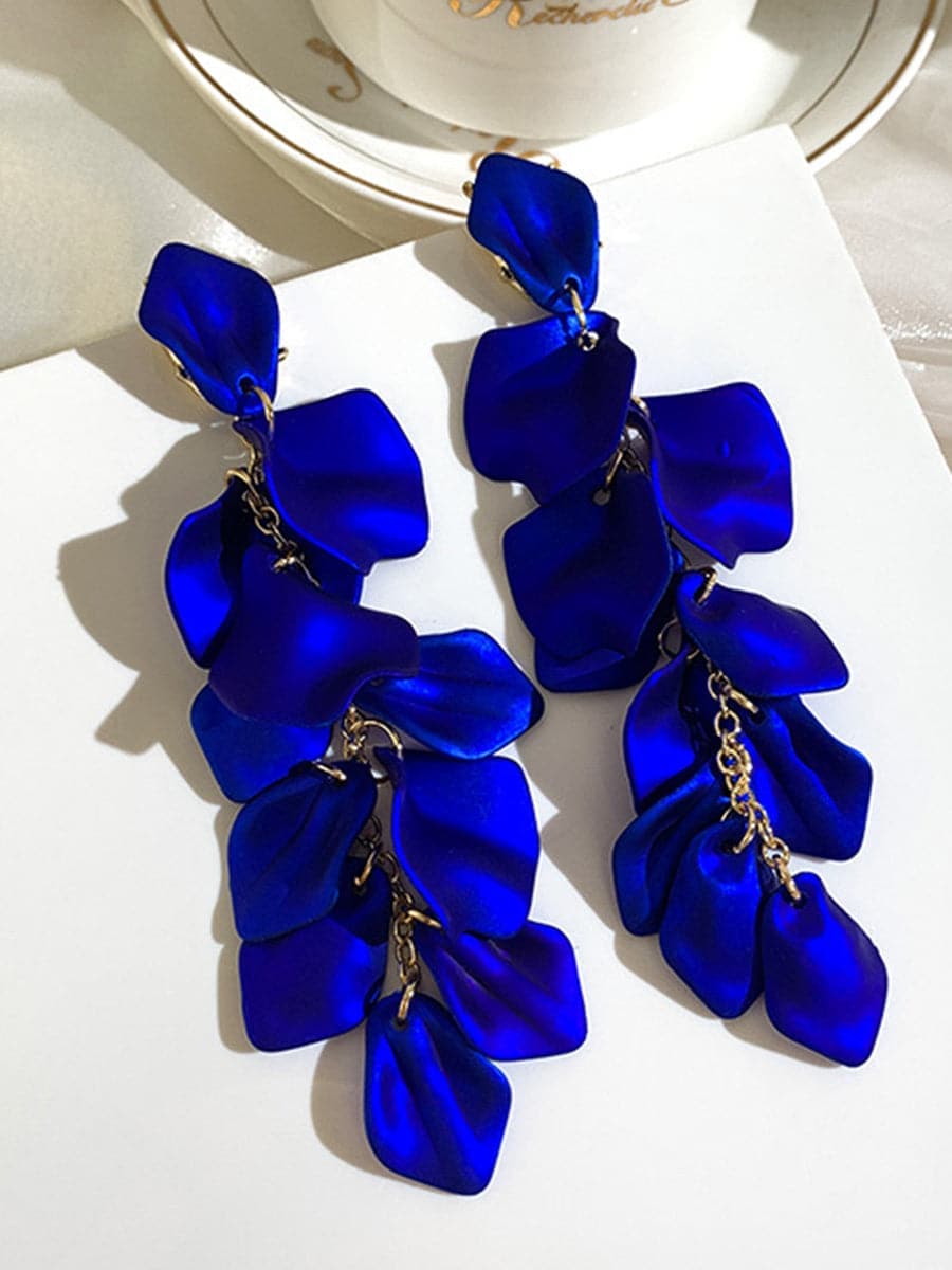 925 Silver Post Rose Petal Earrings MSE100706 - Earrings - DYAVOR®