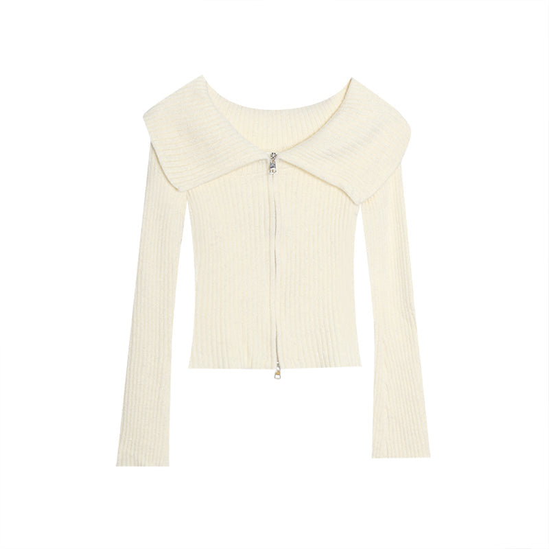 Sensual Off-Shoulder Sweater: Your Stylish Winter Knit with Exposed Collar and Atmosphere - - DYAVOR®