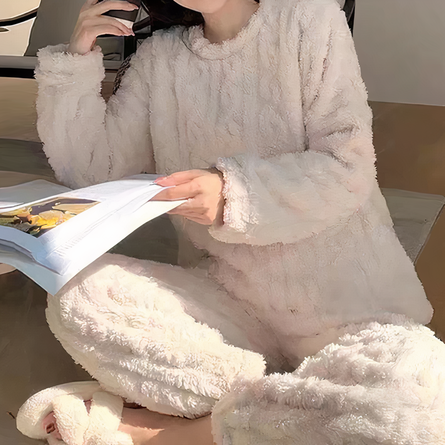 Charity - soft fluffy lounge set - - DYAVOR®
