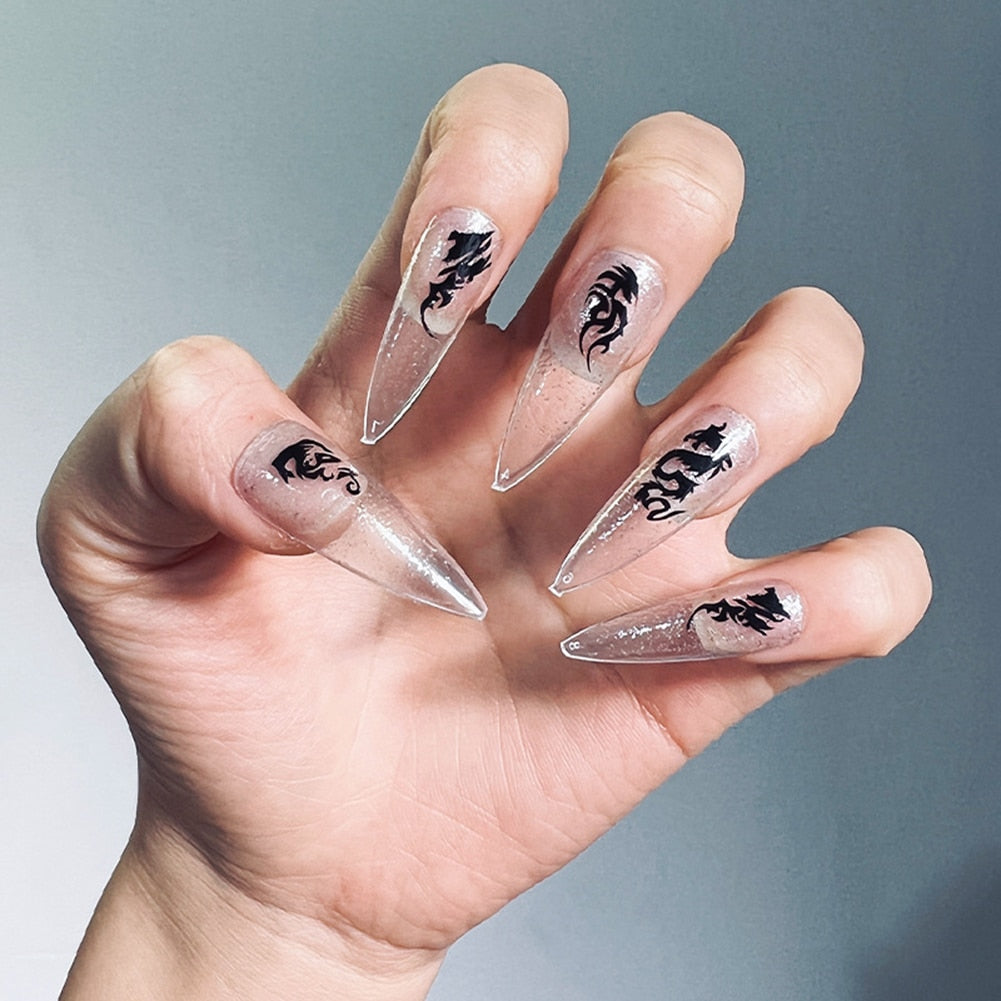 Gothic Press On Nails - - DYAVOR®