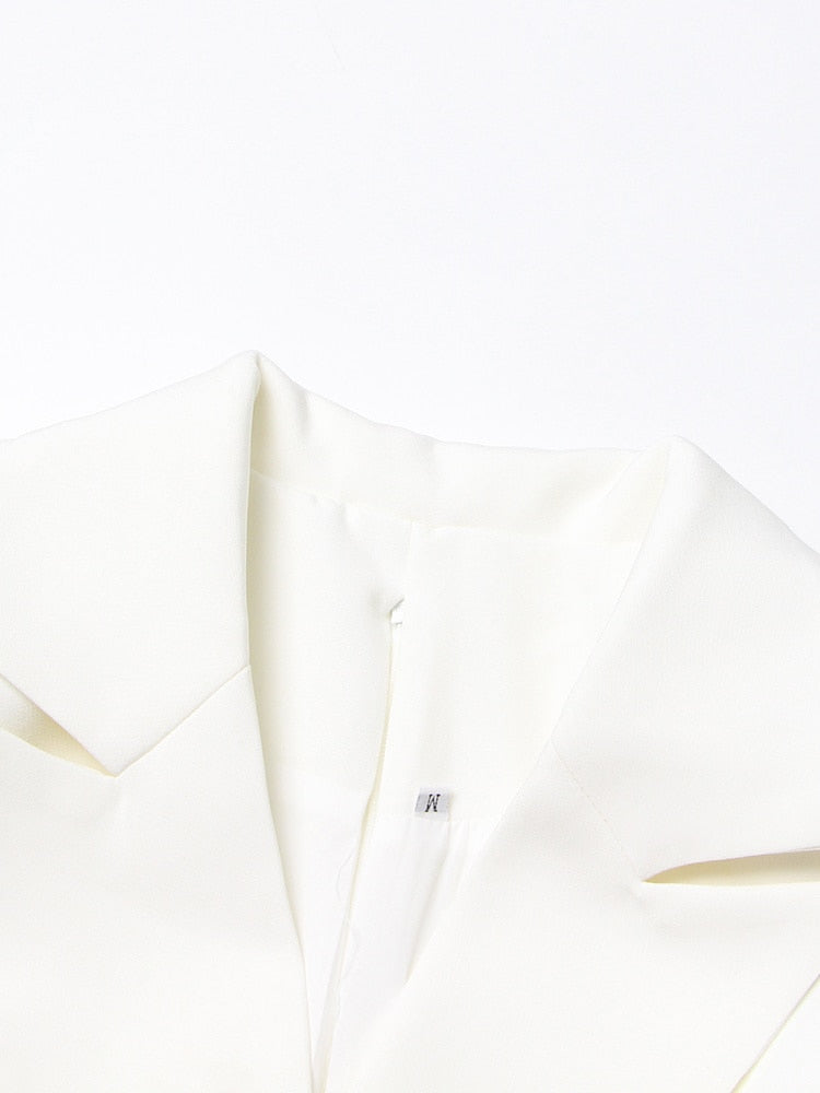 White Mini Dress with Flower - - DYAVOR®