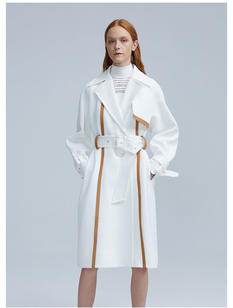 Autumn White Trench Coat - Trench Coat - DYAVOR®