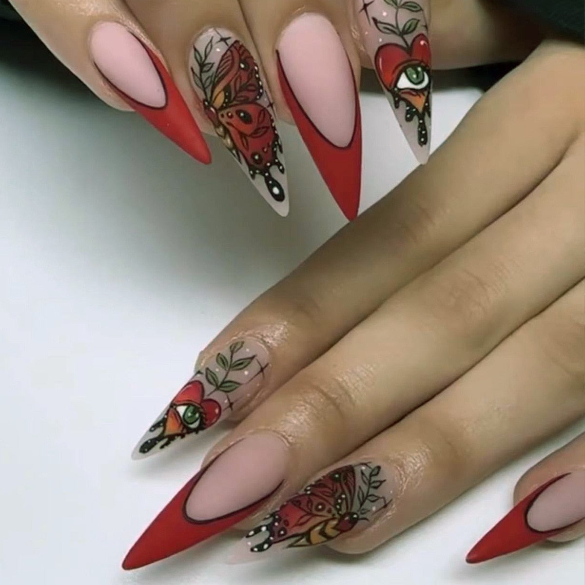 Almond Press On Nails - - DYAVOR®