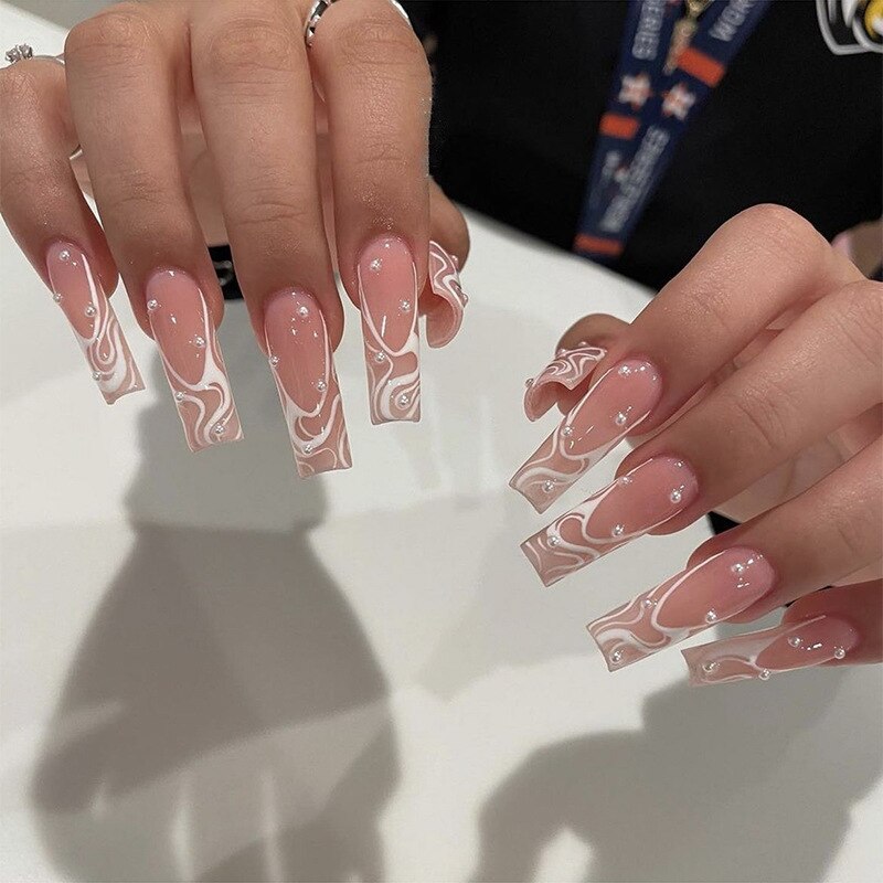Pastel Long Press On Nails