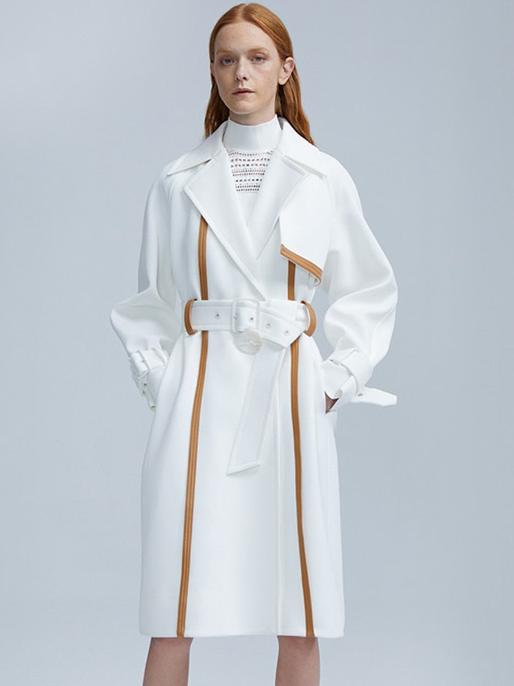 Autumn White Trench Coat - Trench Coat - DYAVOR®