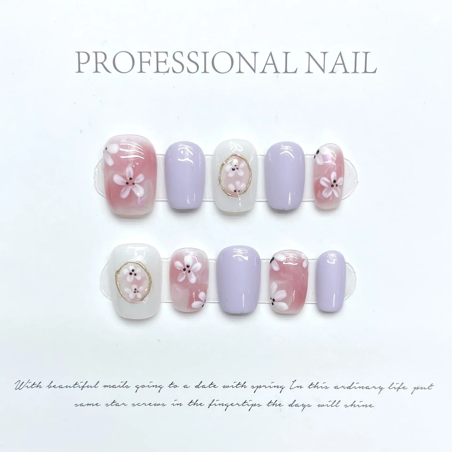 10Pcs Short Handmade Grey Press On Nails Simple Korea Decoration Fake Nail Full Cover Artificial Manicuree Wearable Nail Tips - - DYAVOR®