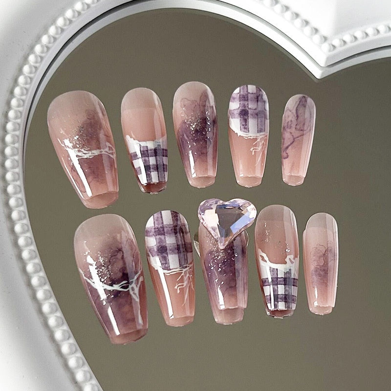 Clear Sparkly Press On Nails