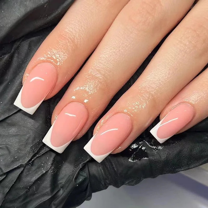 24Pcs Long Coffin False Nails Glitter Fake Nail with Rhinestones Press on Nails Full Cover Nail Tips Detachable Fake Fingernails - - DYAVOR®