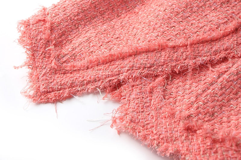 Tweed Double - breasted Short Dress -  - DYAVOR®