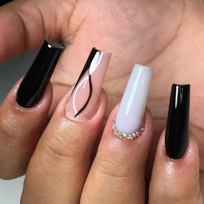 Baddie Long Press On Nails