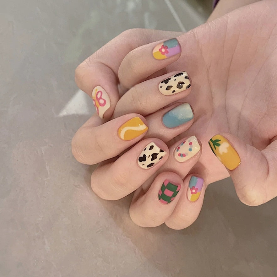 Lovely Gradient Press On Nails - - DYAVOR®