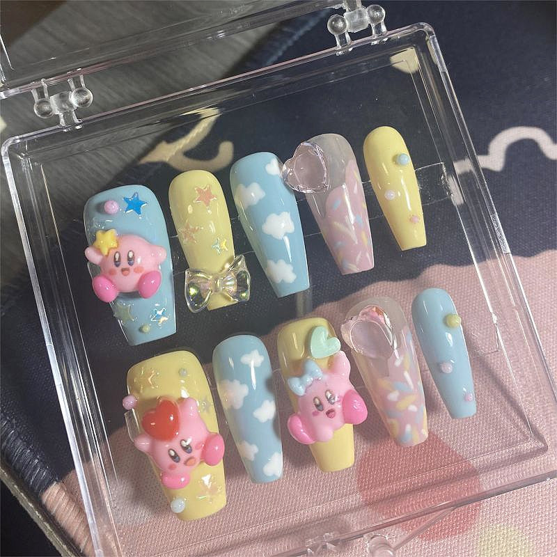 Kirby Star Press On Nails - - DYAVOR®