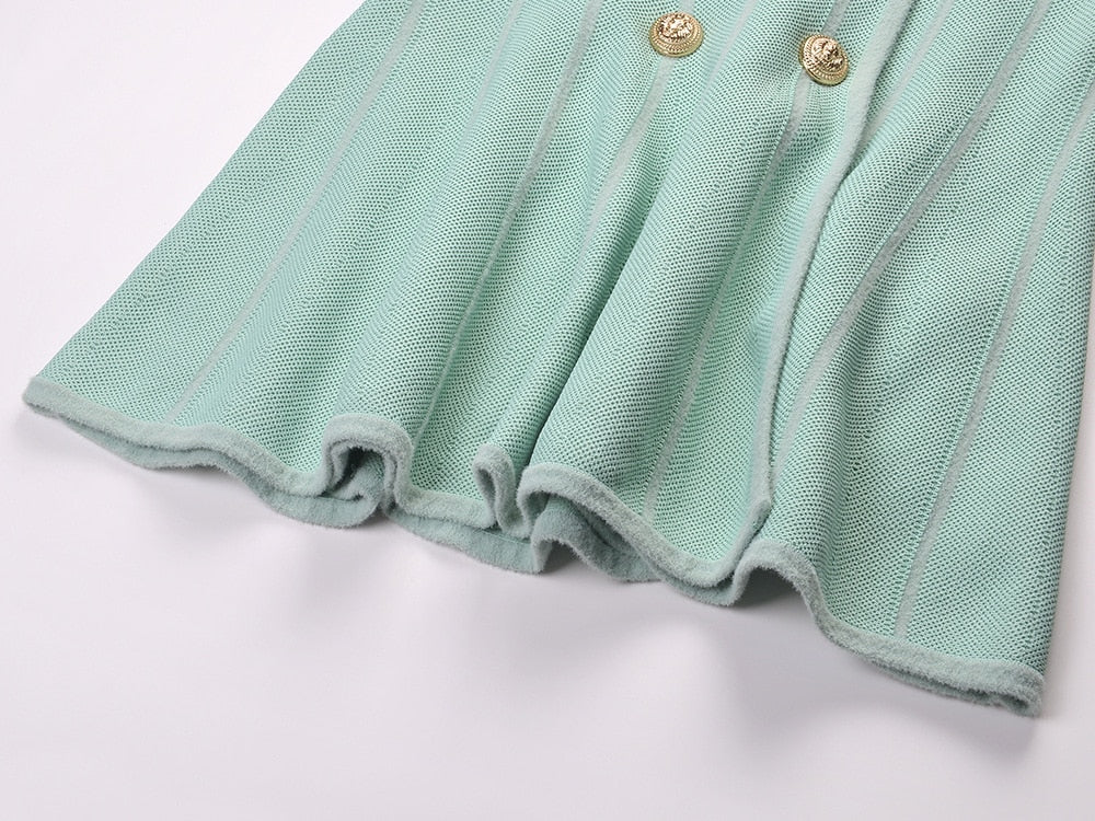 Mint V-neck Mini  Dress - dress - DYAVOR®