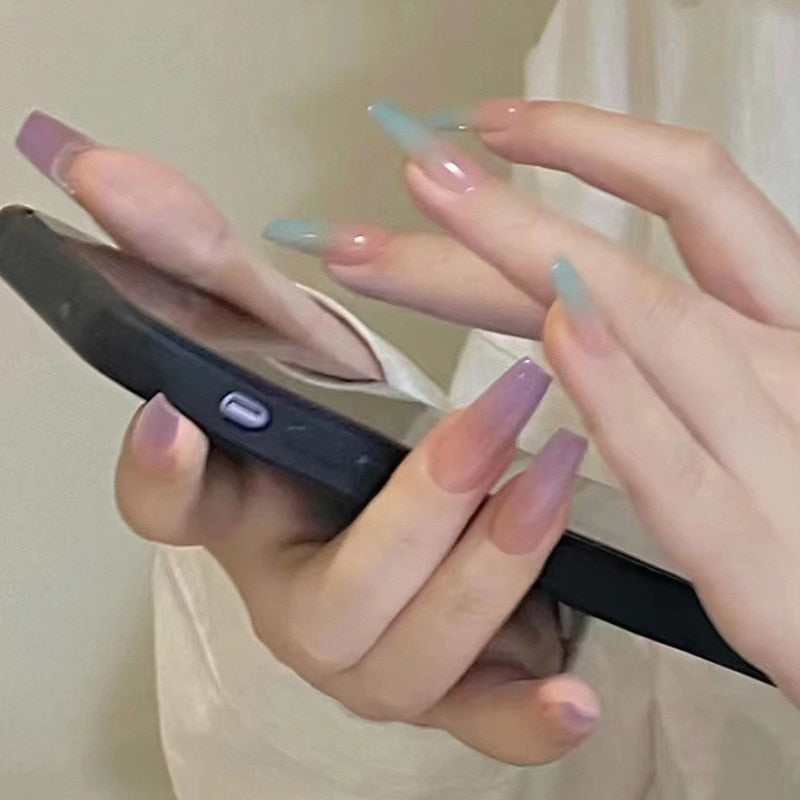 Clear Sparkly Press On Nails - - DYAVOR®